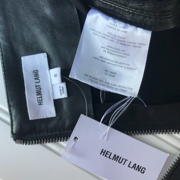NWT Helmut Lang Lamb Leather Black Skirt Size 8 - Picture 4 of 8